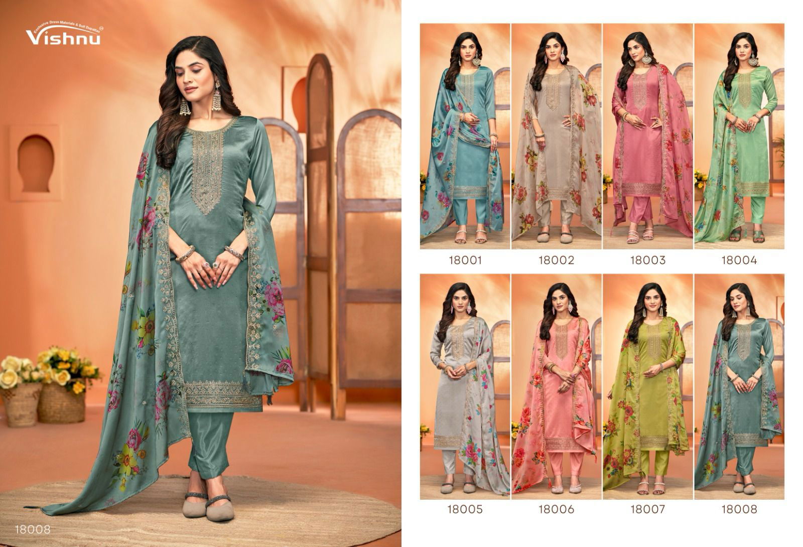 Naseeb Vol 3 By Vishnu Rangoli Silk Surat Dress Material Wholesale Market